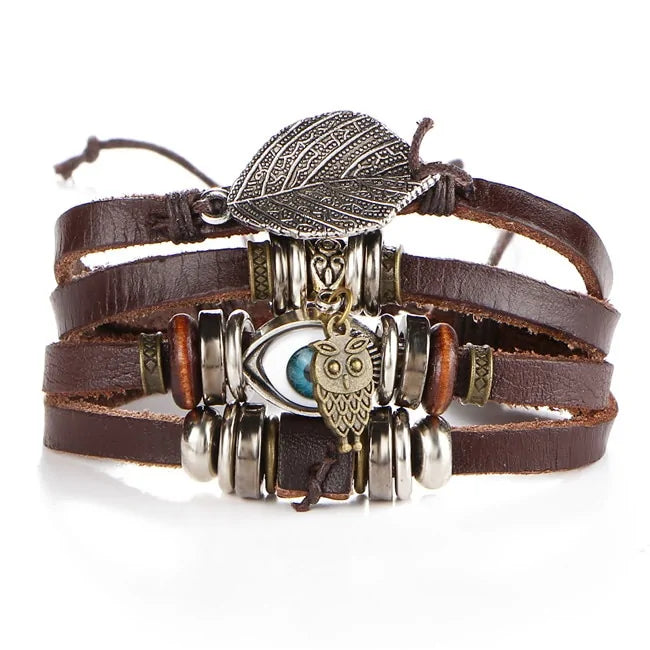 Fashionable Multilayer Leather Bracelet – Rugged & Stylish | MerchLuxx - MerchLuxx