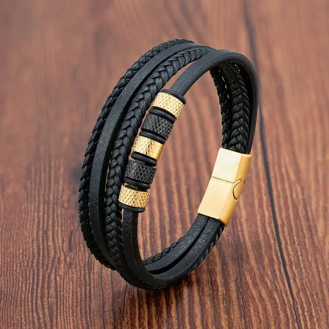 Men’s Braided Multilayer Bracelet – Rugged Sophistication | MerchLuxx - MerchLuxx