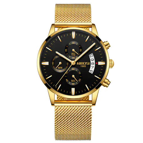 Men’s Elegant Gold Wrist Watch – Timeless Luxury & Precision | MerchLuxx - MerchLuxx
