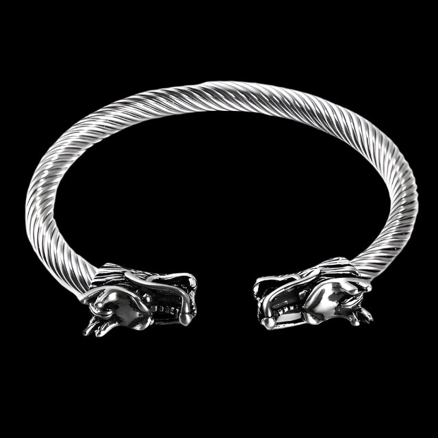Double Dragon Bracelet – Bold Viking Style & Timeless Strength | MerchLuxx - MerchLuxx