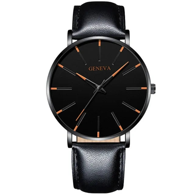 Ultra-Thin Quartz Fashion Watch for Men – Sleek Precision | MerchLuxx - MerchLuxx