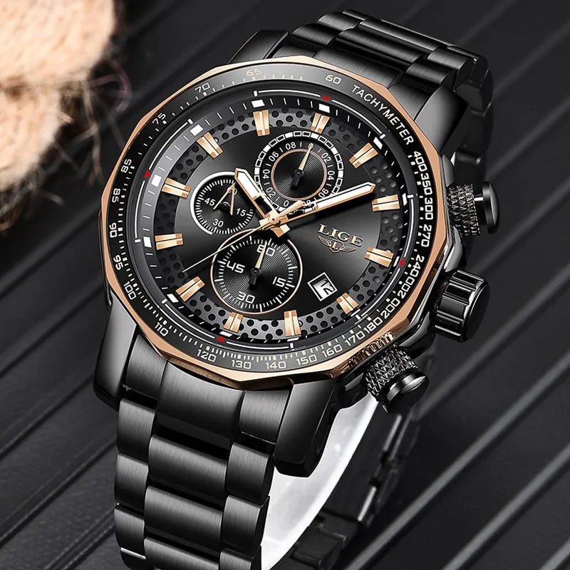 LIGE Men’s Luxury Watch – Precision, Style & Durability | MerchLuxx - MerchLuxx