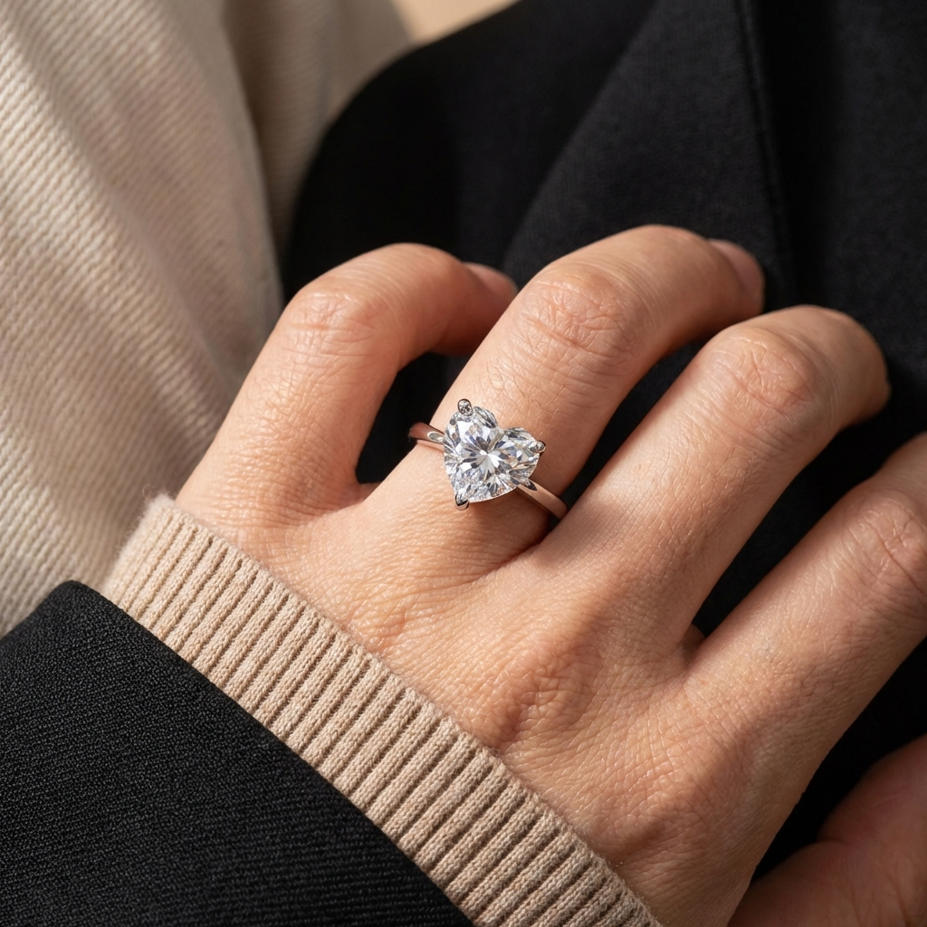 Amorelle™ Heart Moissanite Ring