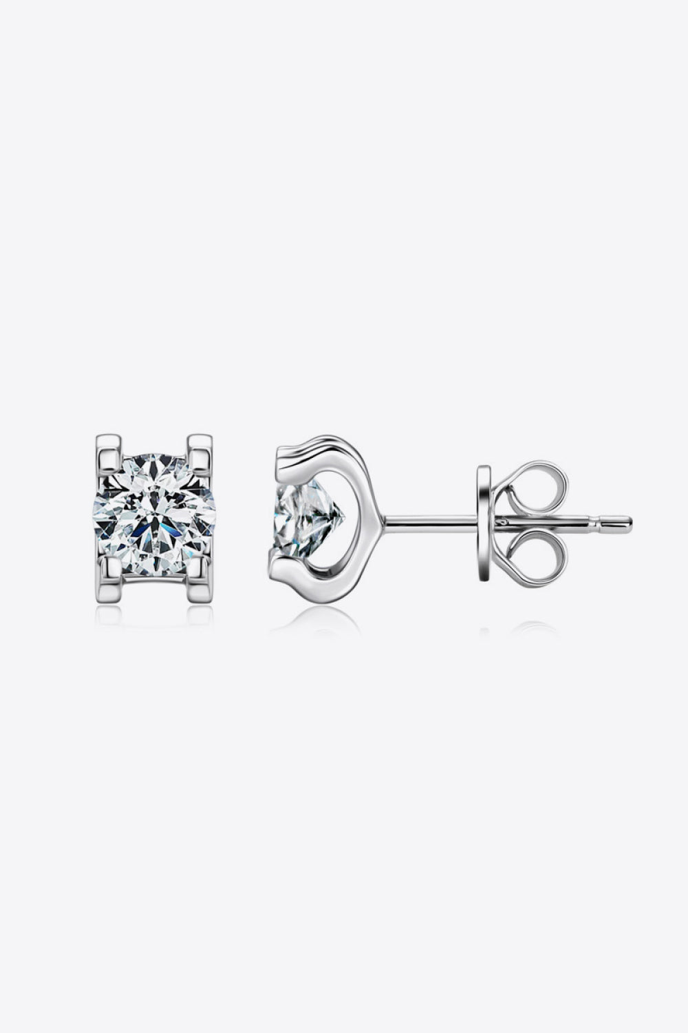 Moissanite 925 Sterling Silver Stud Earrings – Elegant Brilliance | MerchLuxx - MerchLuxx
