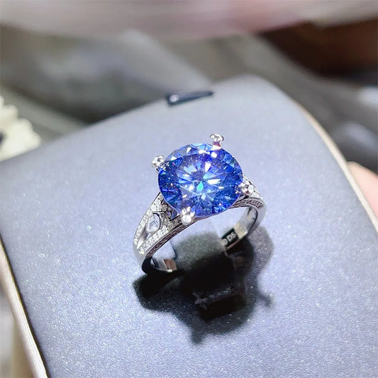 Imperielle 5-carat moissanite platinum-plated sterling silver ring by MerchLuxx