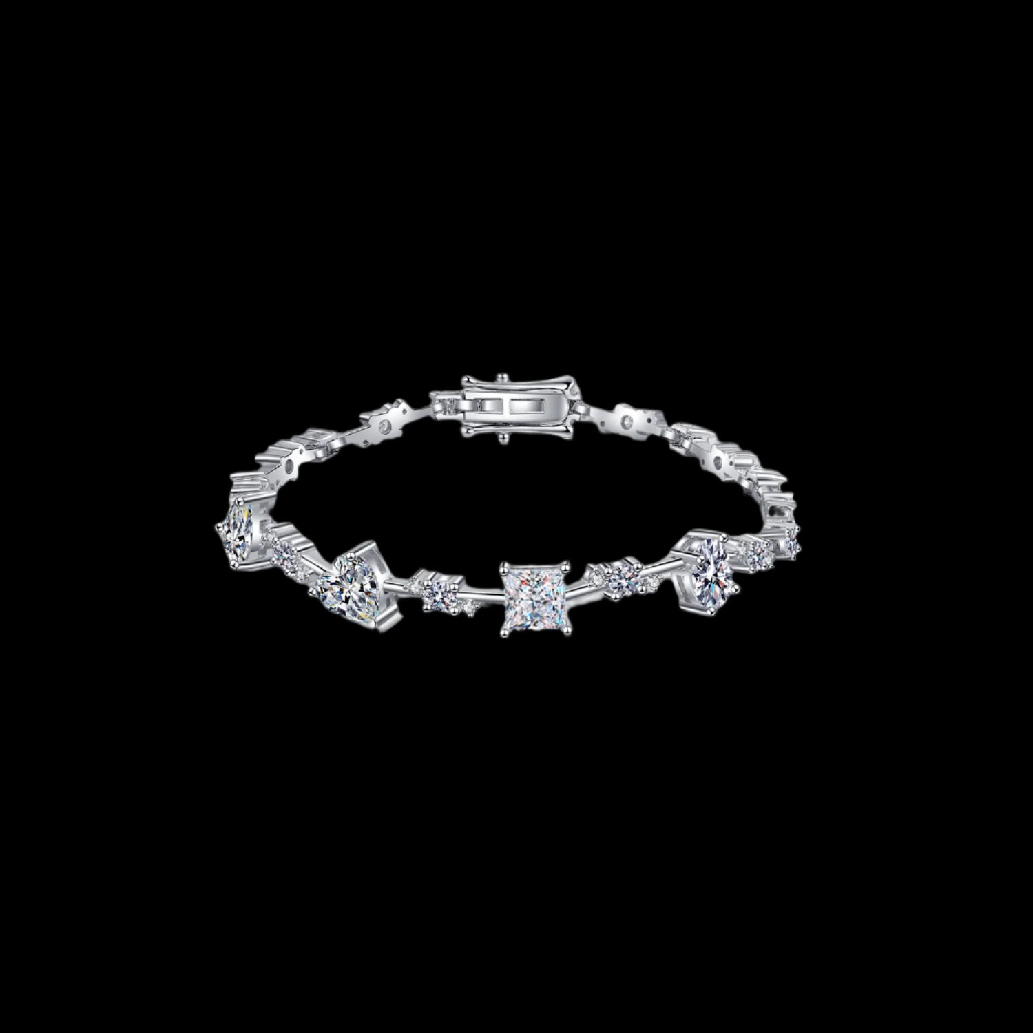 Statement Piece – 6.2 Carat Moissanite Sterling Silver Bracelet | MerchLuxx - MerchLuxx