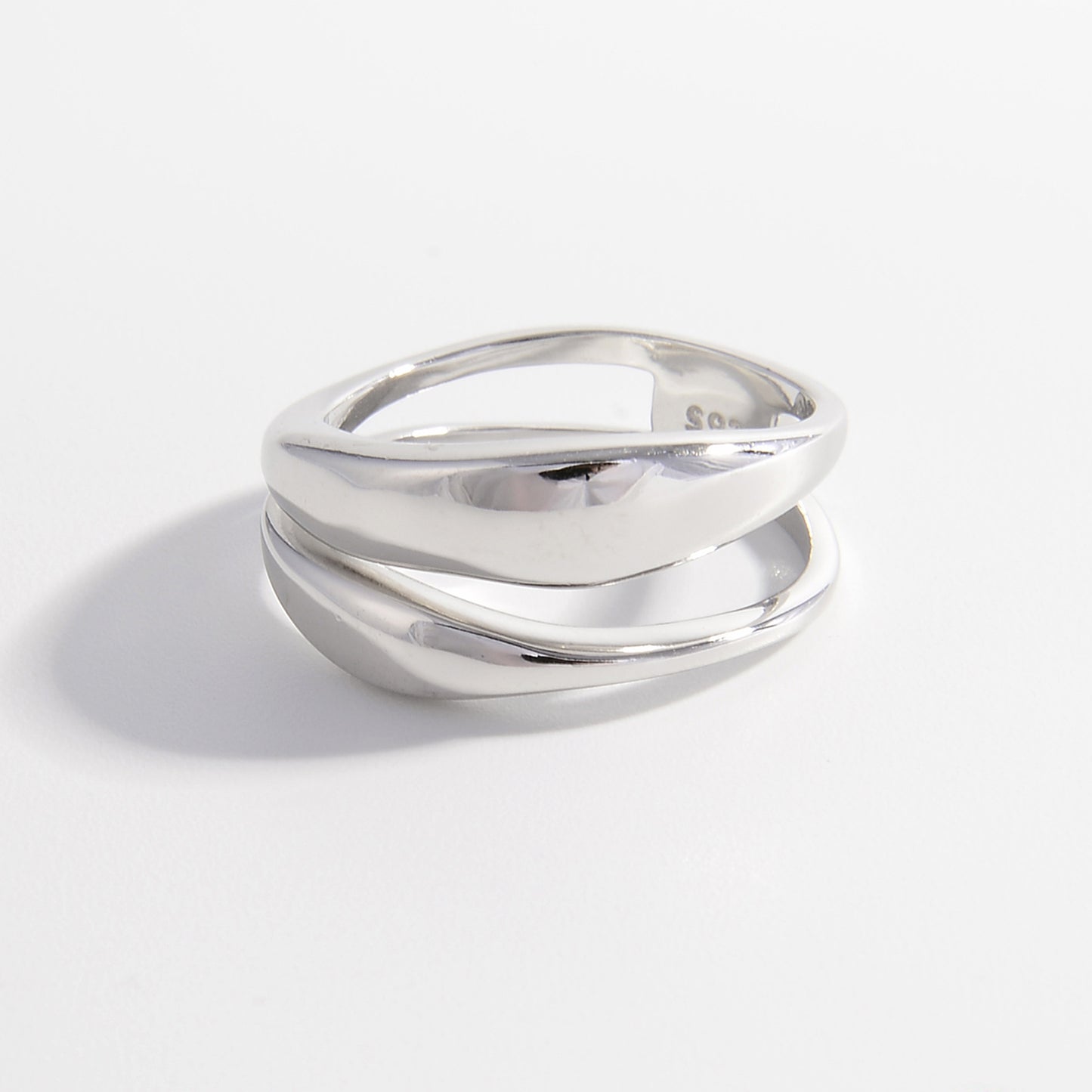 925 Sterling Silver Double-Layered Ring – Sleek & Minimalist | MerchLuxx - MerchLuxx