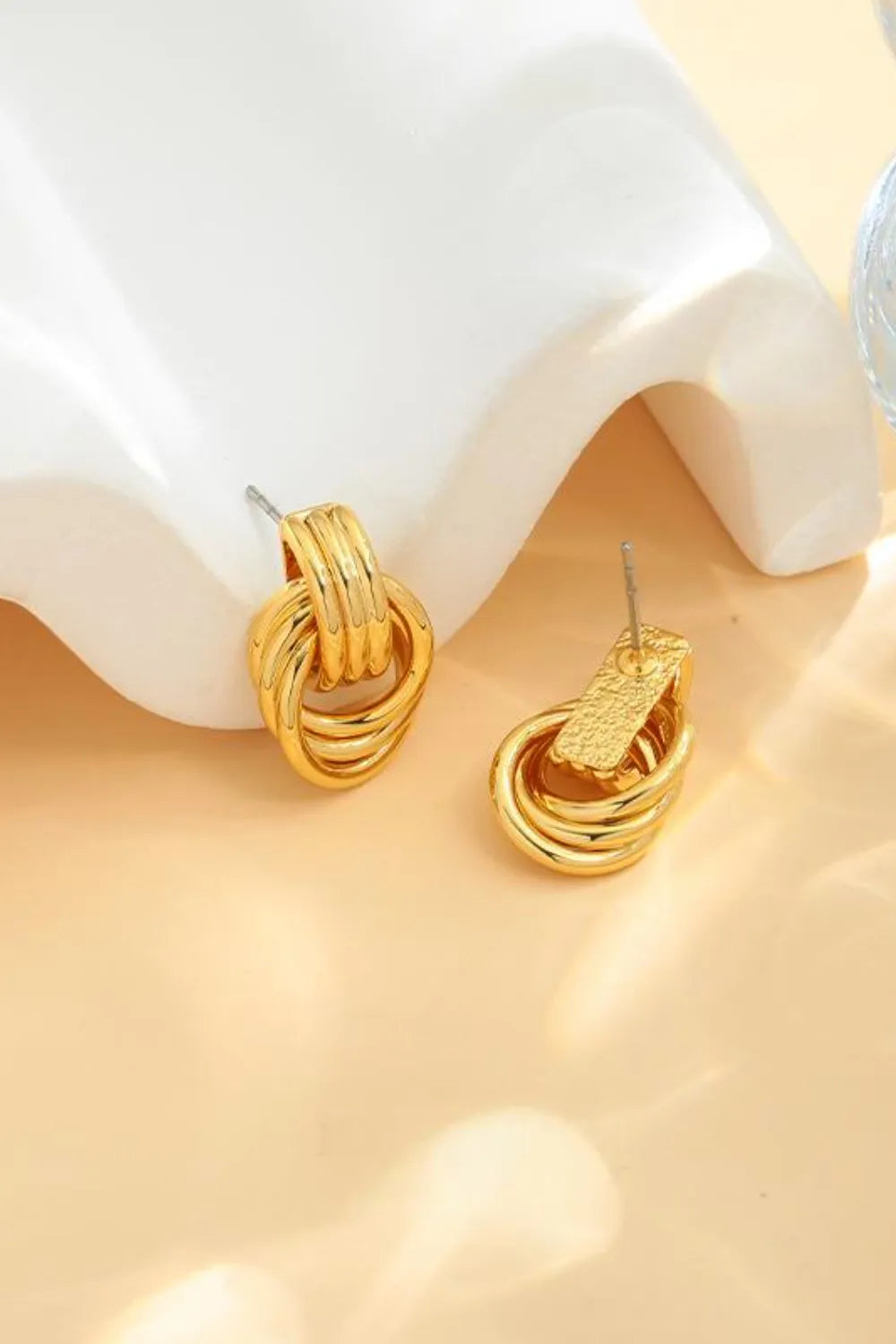 Gold-Plated Knotted Stud Earrings | 925 Sterling Silver | MerchLuxx - MerchLuxx