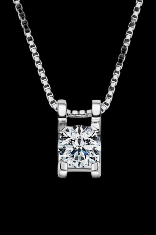 Exquisite Moissanite 925 Sterling Silver Necklace – Timeless Brilliance | MerchLuxx - MerchLuxx