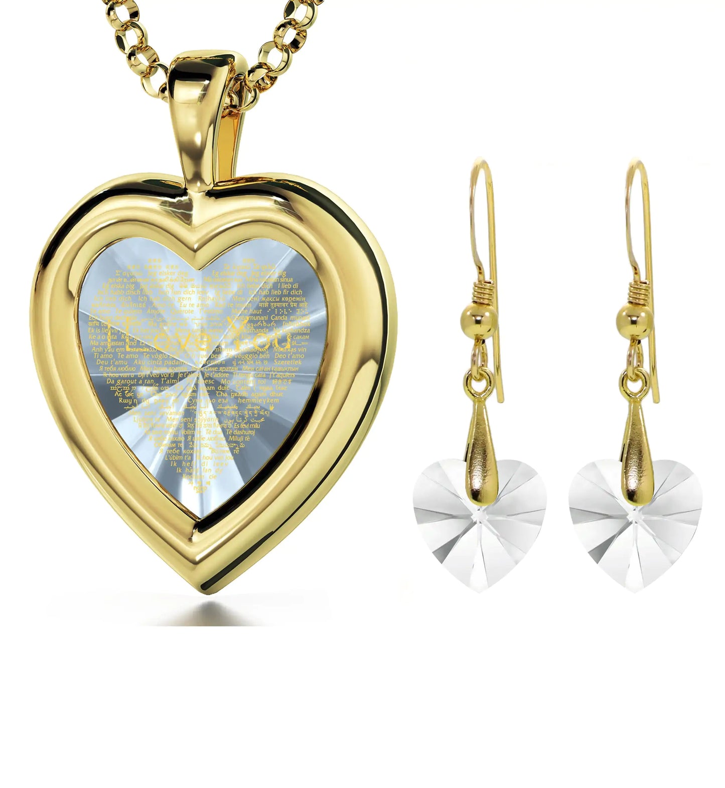 Gold-Plated Silver Heart Jewelry Set – Romantic & Timeless | MerchLuxx - MerchLuxx