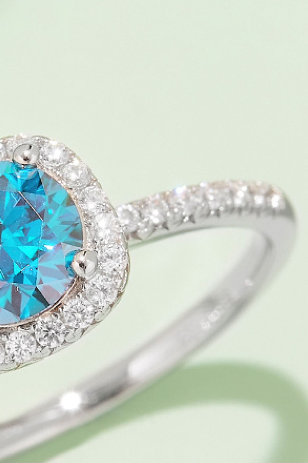 Adored 1 Carat Moissanite Sterling Silver Halo Ring – Timeless Elegance | MerchLuxx - MerchLuxx