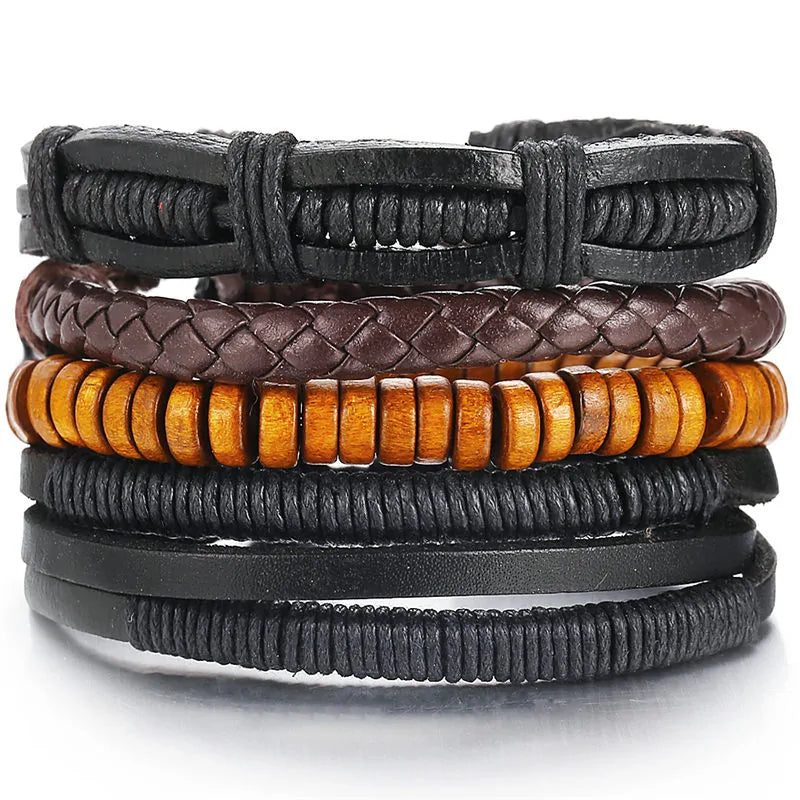 Fashionable Multilayer Leather Bracelet – Rugged & Stylish | MerchLuxx - MerchLuxx