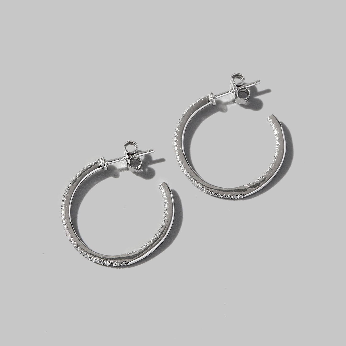 Zircon 925 Sterling Silver C-Hoop Earrings – Elegant & Timeless | MerchLuxx - MerchLuxx