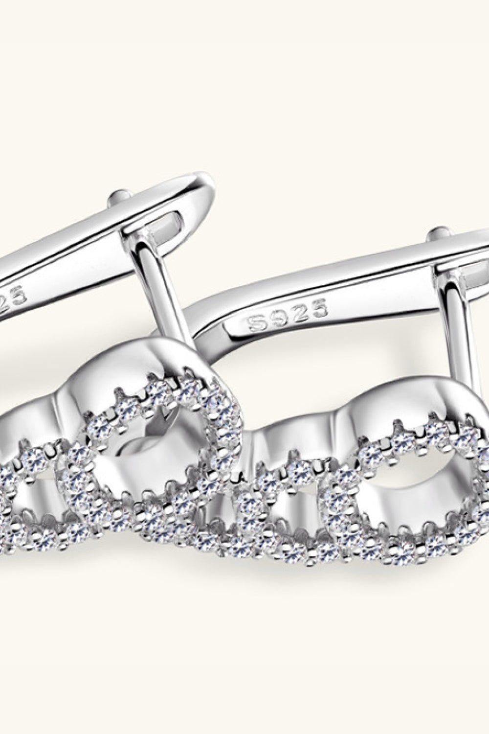 Moissanite 925 Sterling Silver Hoop Earrings | Platinum & Gold-Plated | MerchLuxx - MerchLuxx