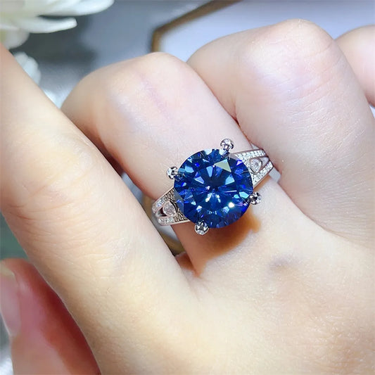 Imperielle 5-carat moissanite platinum-plated sterling silver ring by MerchLuxx