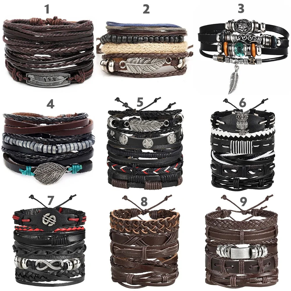 Fashionable Multilayer Leather Bracelet – Rugged & Stylish | MerchLuxx - MerchLuxx