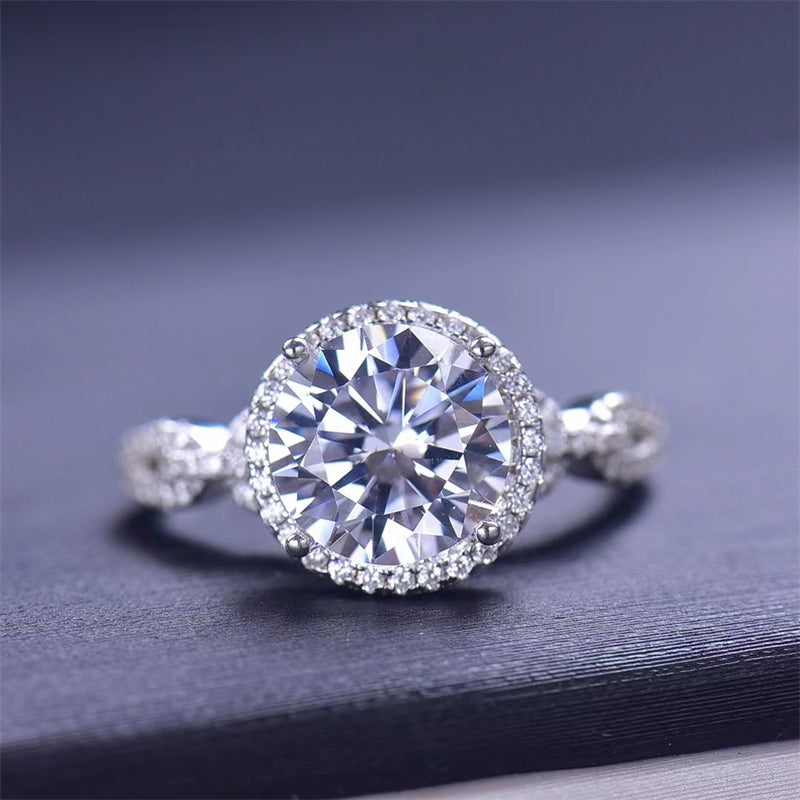 3 Carat Moissanite Ring in 925 Sterling Silver - Top-Rated Customer Favorite - MerchLuxx - MerchLuxx