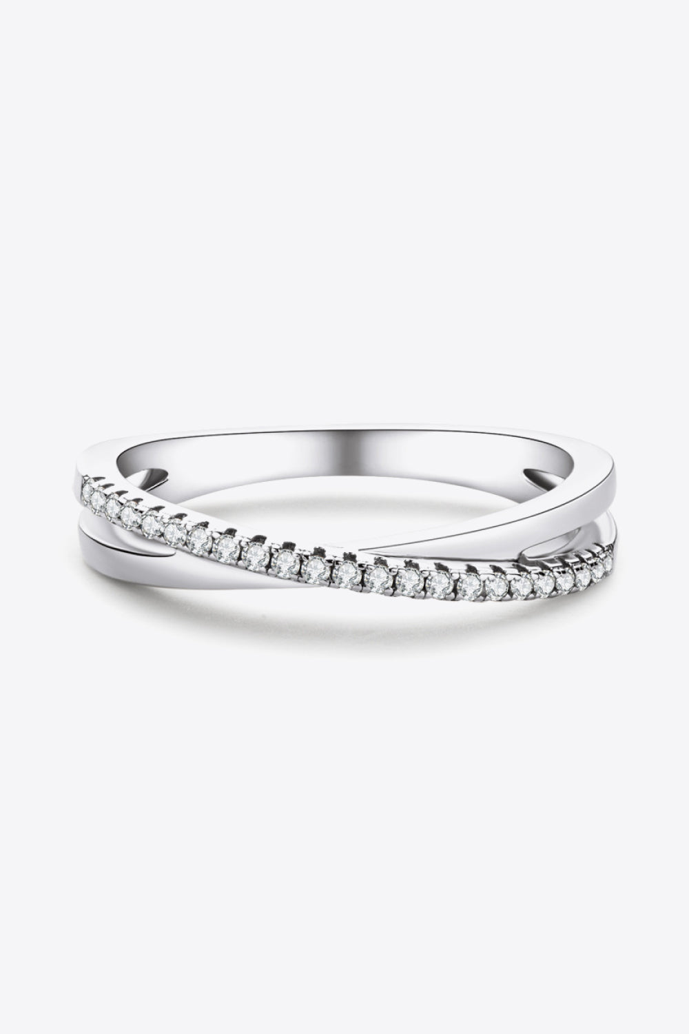 Top view of Adored™ Infinity Moissanite Ring