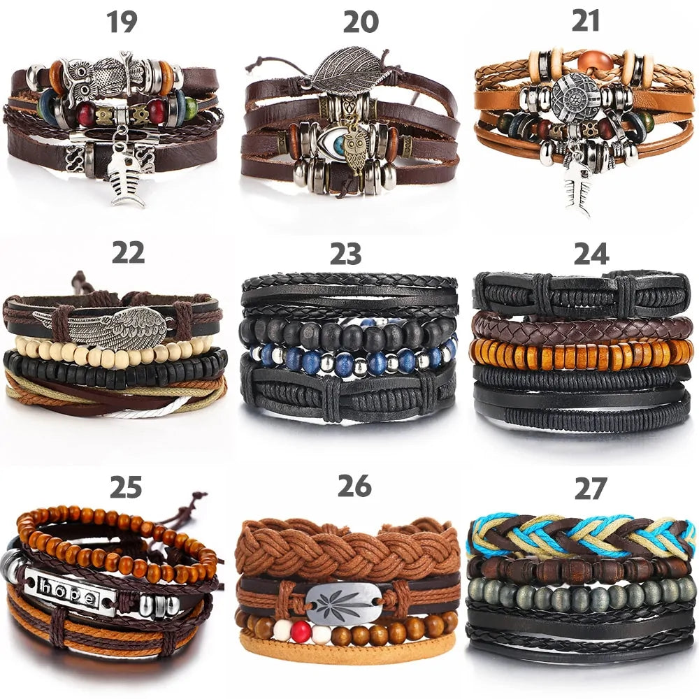 Fashionable Multilayer Leather Bracelet – Rugged & Stylish | MerchLuxx - MerchLuxx