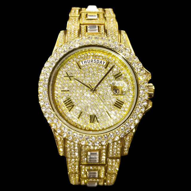 Men’s Luxury Crystal Watch – Iced-Out Elegance & Precision | MerchLuxx - MerchLuxx