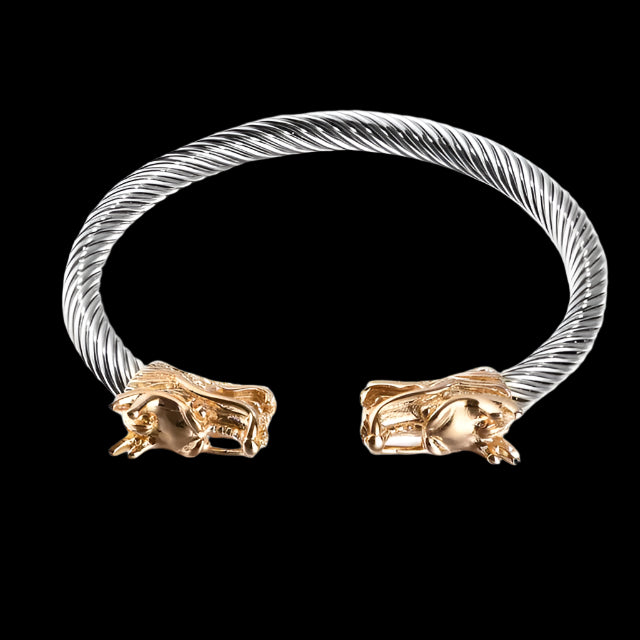Double Dragon Bracelet – Bold Viking Style & Timeless Strength | MerchLuxx - MerchLuxx