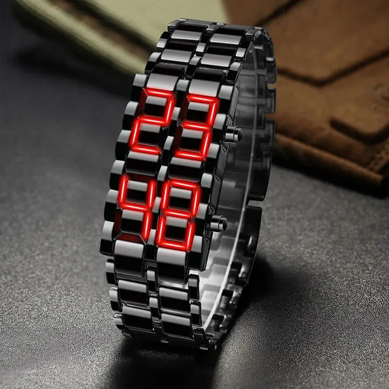 Digital LED Lava Wristwatch for Men – Futuristic Glow | MerchLuxx - MerchLuxx