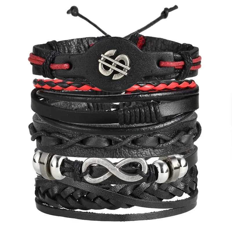 Fashionable Multilayer Leather Bracelet – Rugged & Stylish | MerchLuxx - MerchLuxx