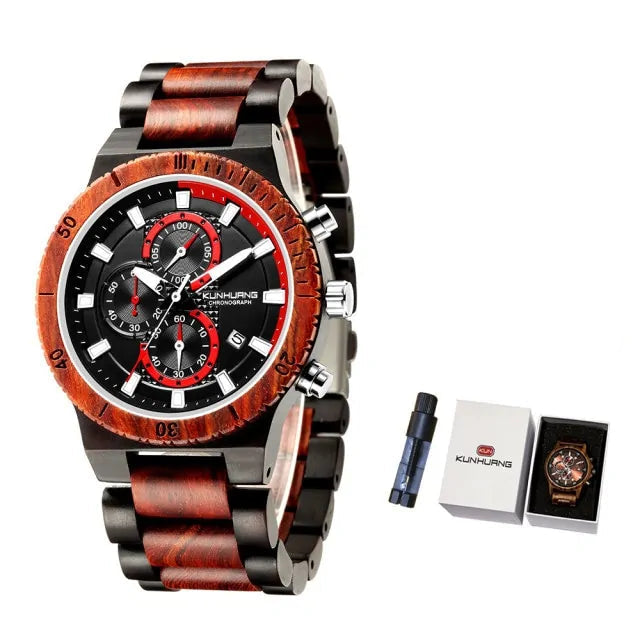 Men’s Unique Wooden Quartz Watch – Eco-Conscious Elegance | MerchLuxx - MerchLuxx