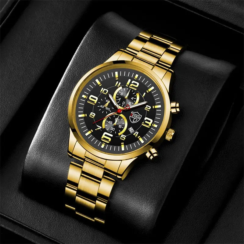 NightGlow Stainless Steel Watch – Luminous Luxury & Precision | MerchLuxx - MerchLuxx