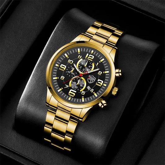 NightGlow Stainless Steel Watch – Luminous Luxury & Precision | MerchLuxx - MerchLuxx