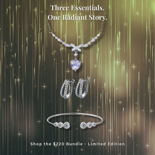 Timeless Brilliance | Moissanite Sterling Silver Jewelry Set – MerchLuxx