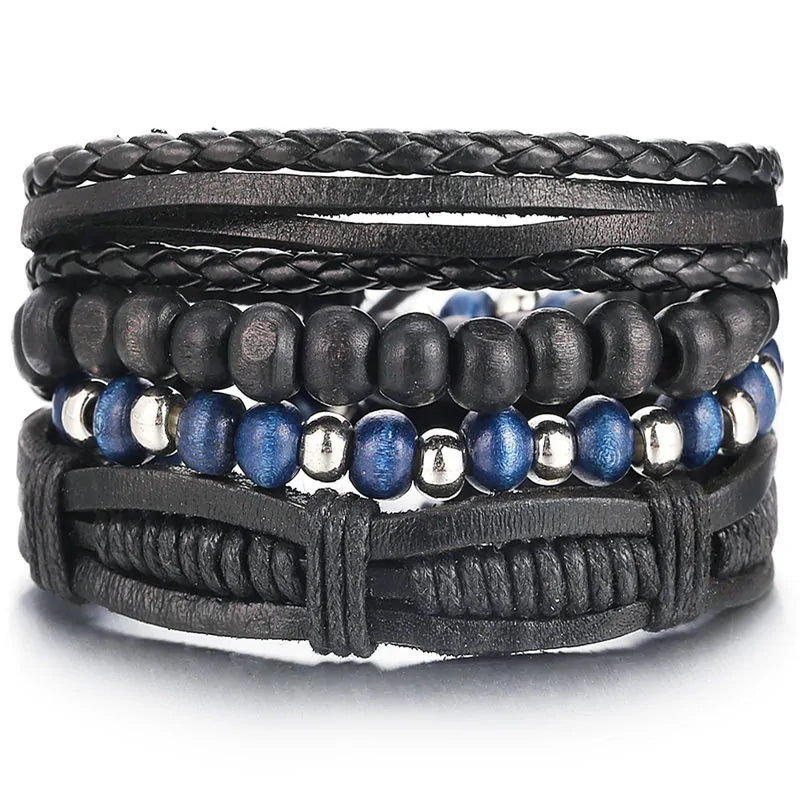Fashionable Multilayer Leather Bracelet – Rugged & Stylish | MerchLuxx - MerchLuxx