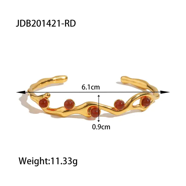 Uworld Waterproof 18K Gold-Plated Stainless Steel Bangles – Elegant & Durable | MerchLuxx - MerchLuxx