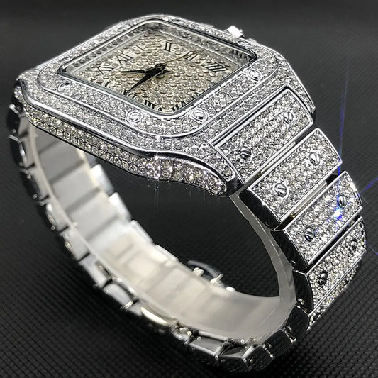 Waterproof Full Diamond Men’s Watch – Ultimate Luxury & Style | MerchLuxx - MerchLuxx