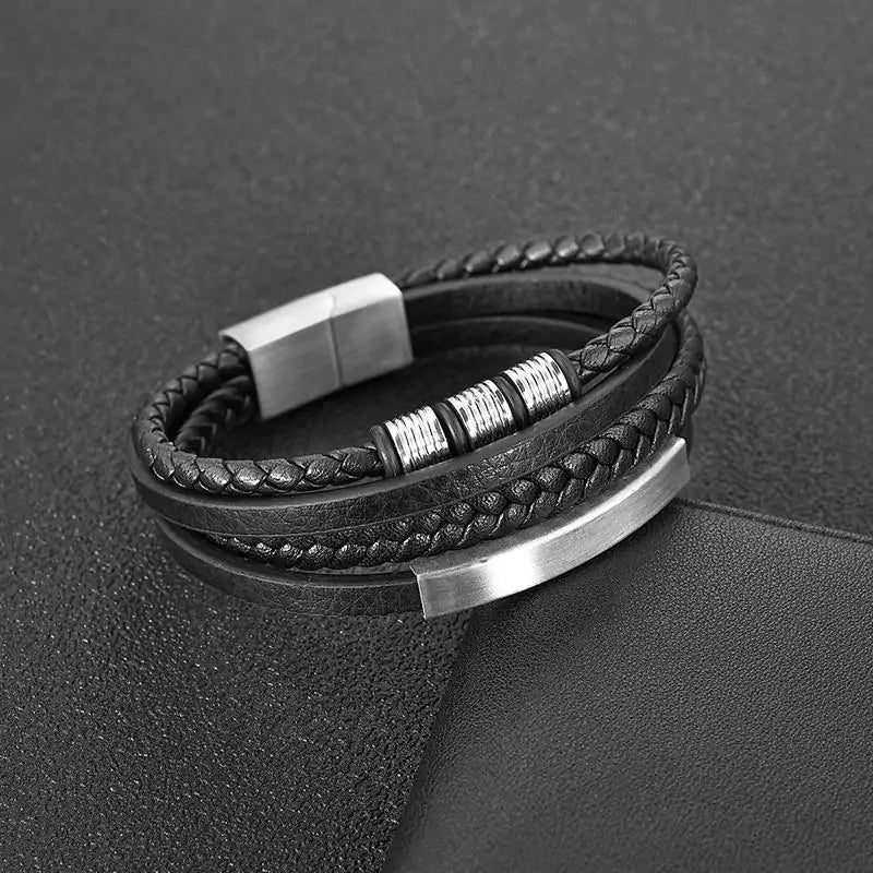 Men’s Braided Multilayer Bracelet – Rugged Sophistication | MerchLuxx - MerchLuxx
