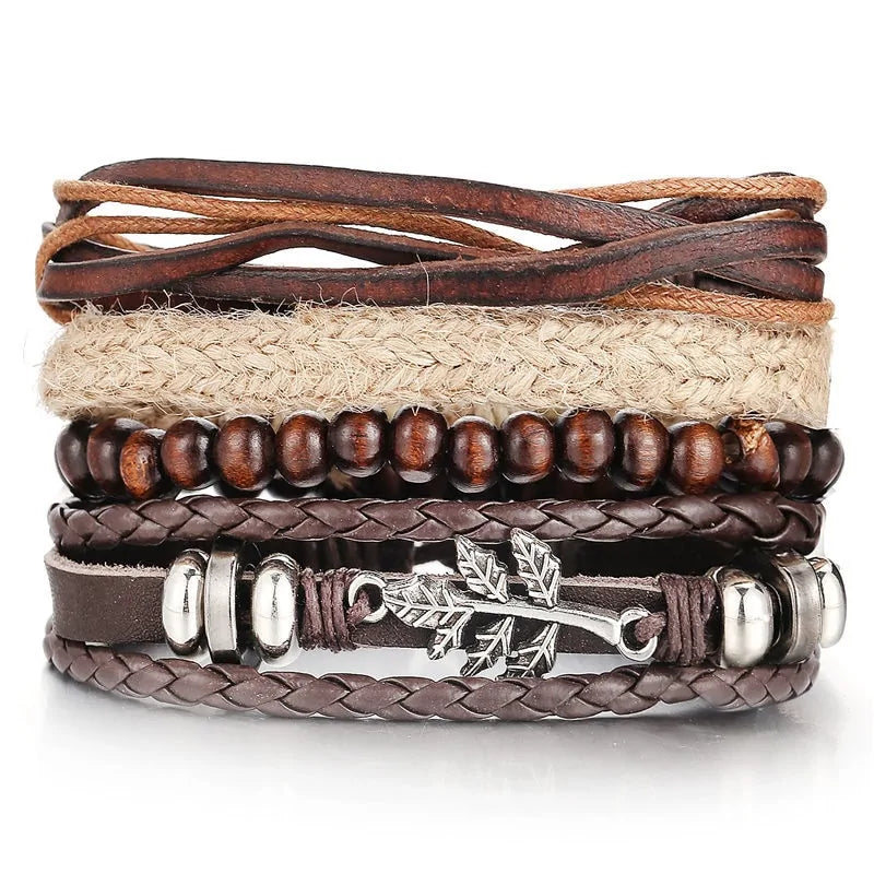Fashionable Multilayer Leather Bracelet – Rugged & Stylish | MerchLuxx - MerchLuxx