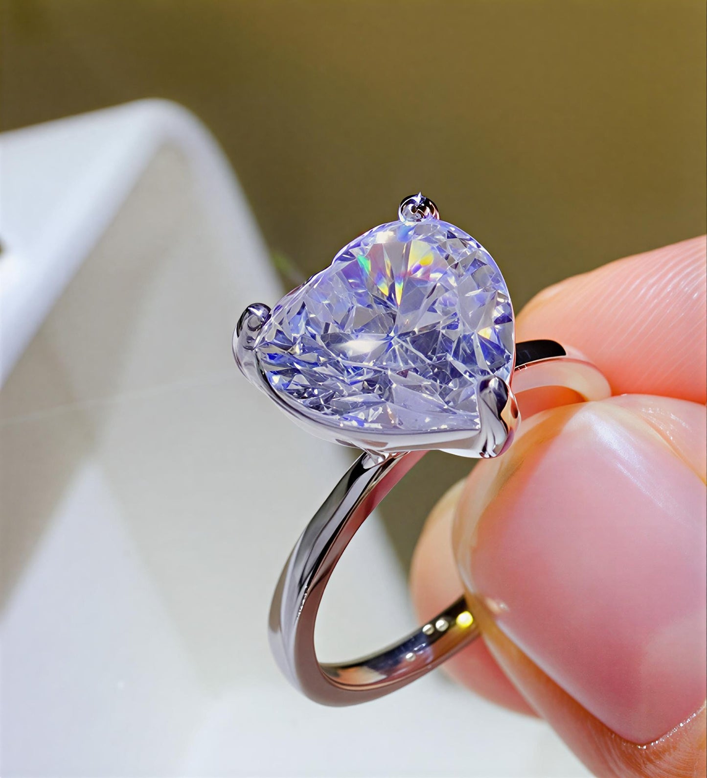 Amorelle™ Heart Moissanite Ring