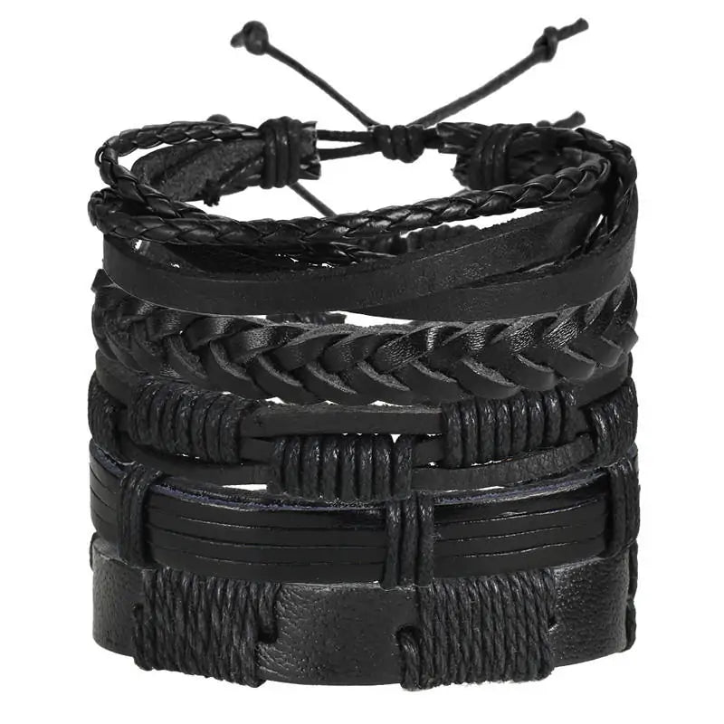Fashionable Multilayer Leather Bracelet – Rugged & Stylish | MerchLuxx - MerchLuxx