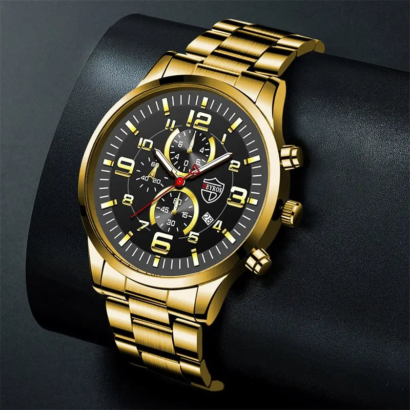 NightGlow Stainless Steel Watch – Luminous Luxury & Precision | MerchLuxx - MerchLuxx