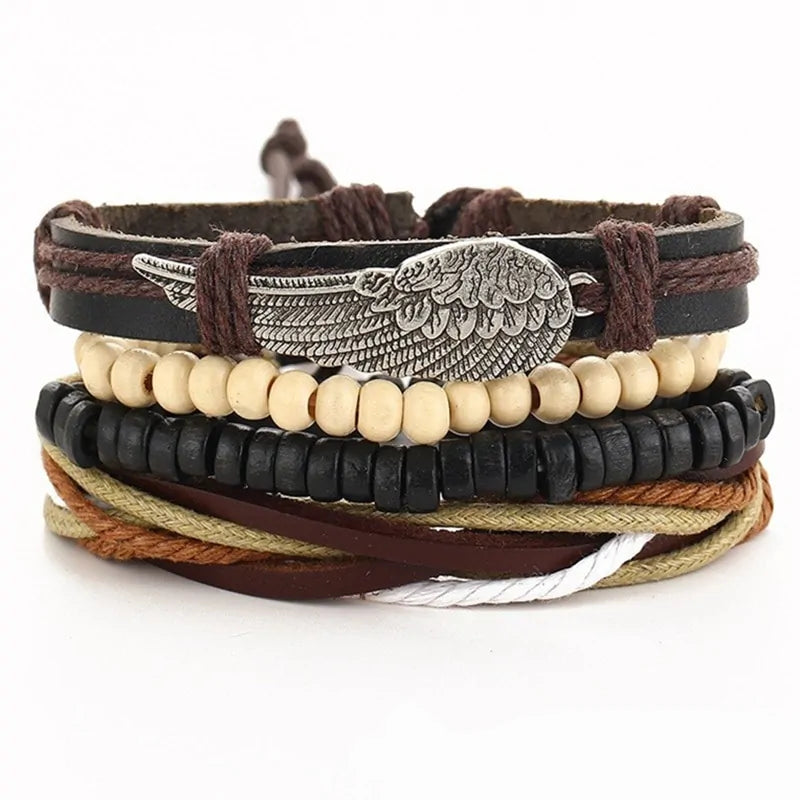 Fashionable Multilayer Leather Bracelet – Rugged & Stylish | MerchLuxx - MerchLuxx